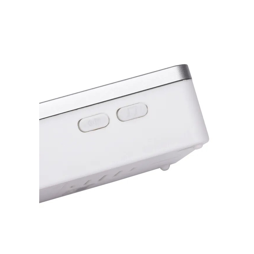 Aigostar - Campainha sem fios 3xAA/12V IP44 branco/prateado