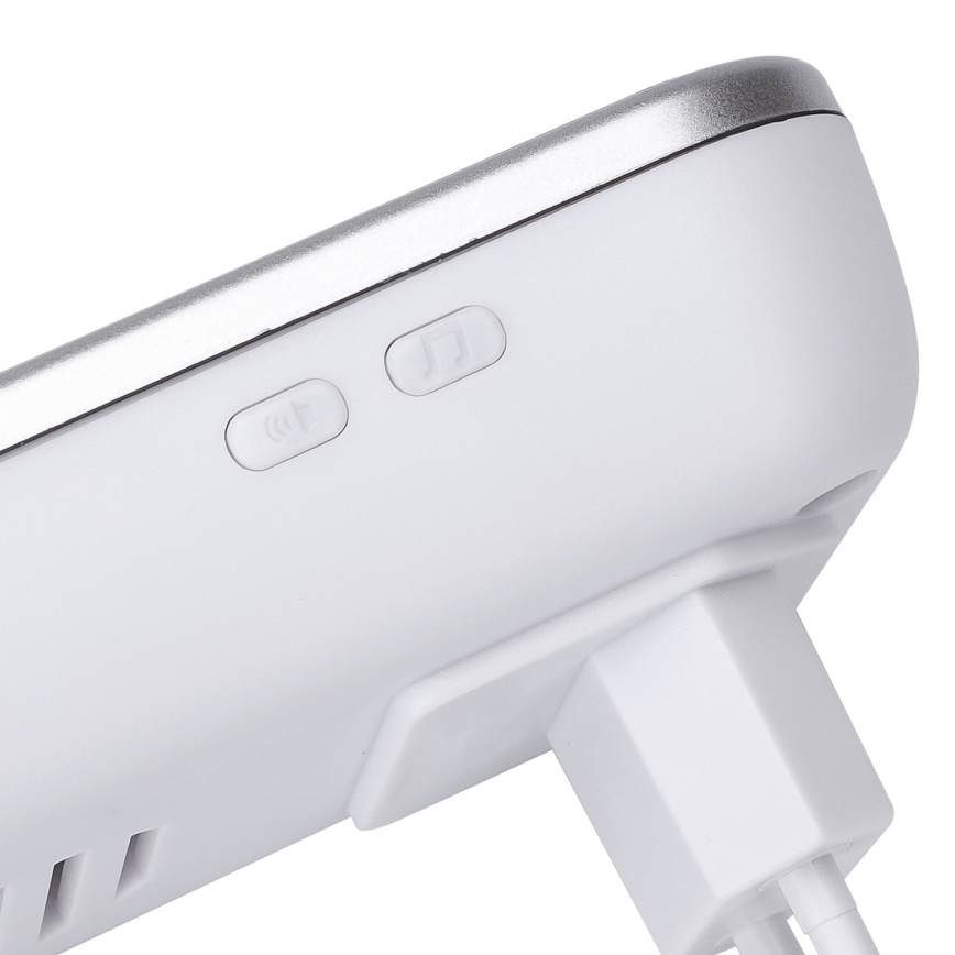 Aigostar - Campainha sem fios para tomada 230V/12V IP44 prateada