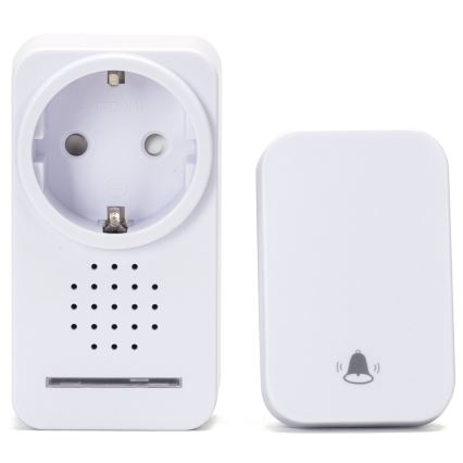Aigostar - Campainha Sem Fios Plug-in 1Z 230V IPX4 branco