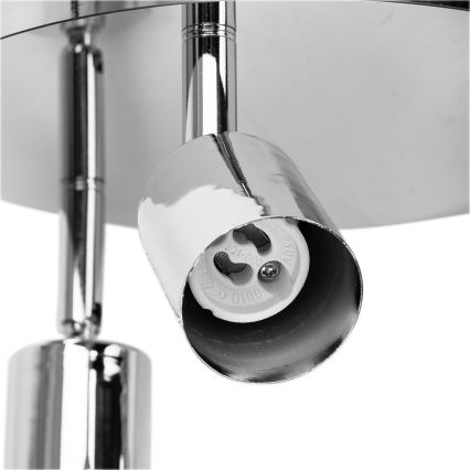 Aigostar - Candeeiro de focos 3xGU10/60W/230V cromado brilhante