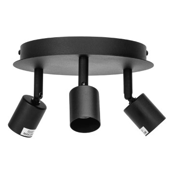 Aigostar - Candeeiro de focos 3xGU10/60W/230V preto