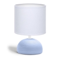 Aigostar - Candeeiro de mesa 1xE14/40W/230V azul/branco