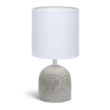 Aigostar - Candeeiro de mesa 1xE14/40W/230V bege/branco