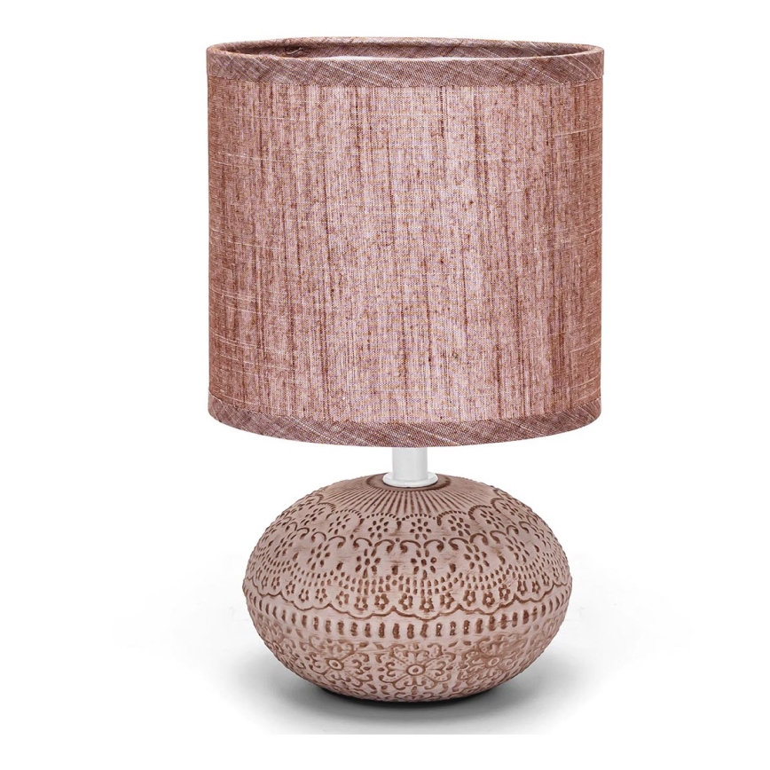 Aigostar - Candeeiro de mesa 1xE14/40W/230V castanho