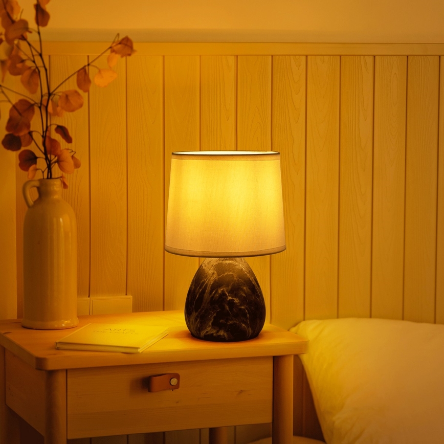 Aigostar - Candeeiro de mesa 1xE14/40W/230V cinzento