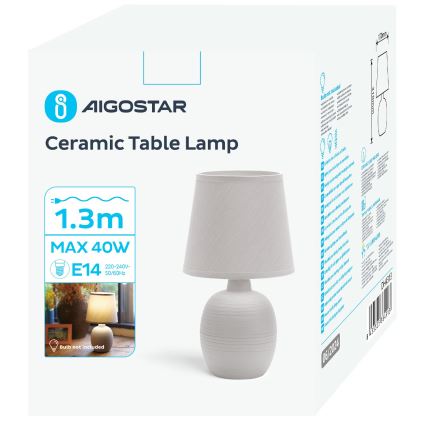 Aigostar - Candeeiro de mesa 1xE14/40W/230V