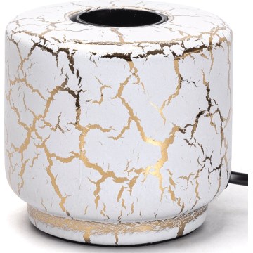 Aigostar - Candeeiro de mesa 1xE27/60W/230V branco/dourado