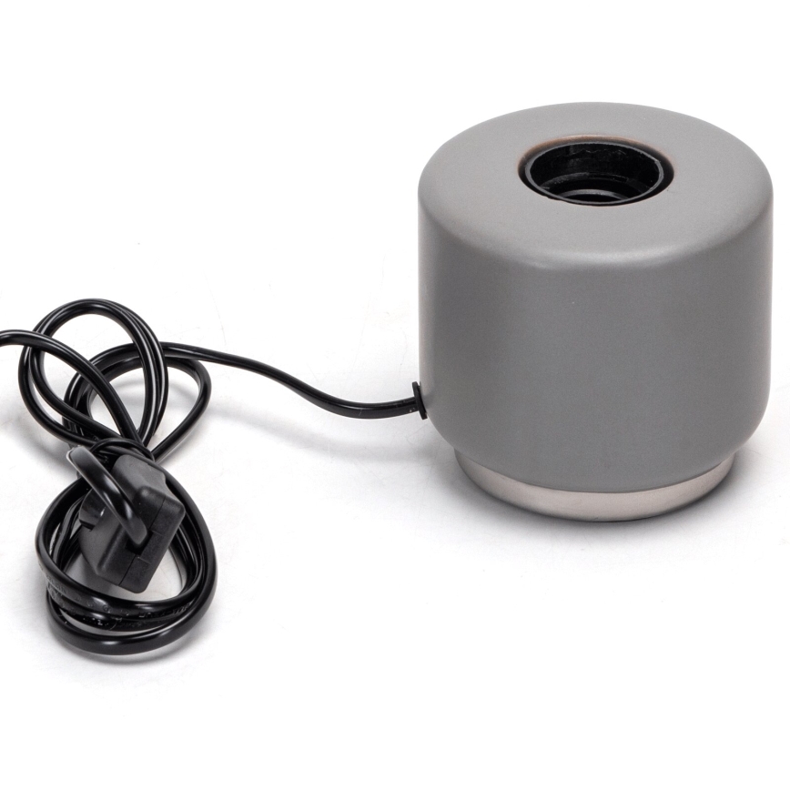 Aigostar - Candeeiro de mesa 1xE27/60W/230V cinzento