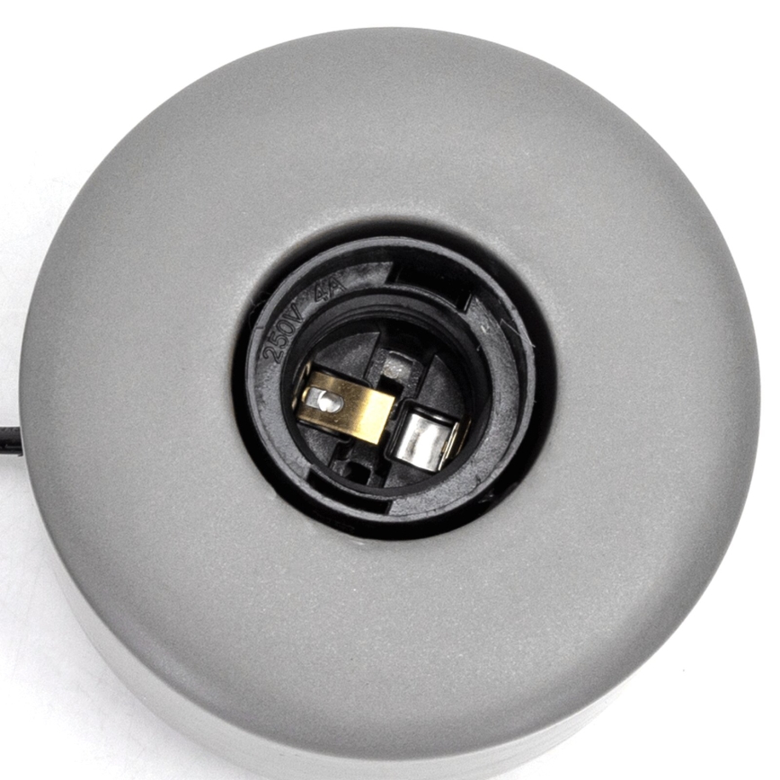 Aigostar - Candeeiro de mesa 1xE27/60W/230V cinzento