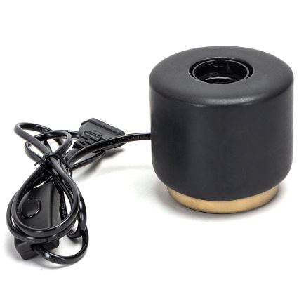 Aigostar - Candeeiro de mesa 1xE27/60W/230V preto