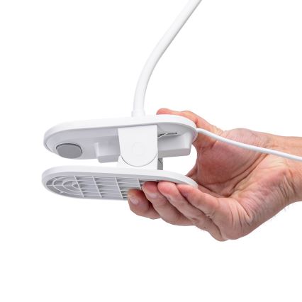 Aigostar - Candeeiro de mesa LED com regulação com clipe LED/2,5W/5V branco