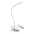 Aigostar - Candeeiro de mesa LED com regulação e clipe LED/2,5W/5V 1200mAh branco