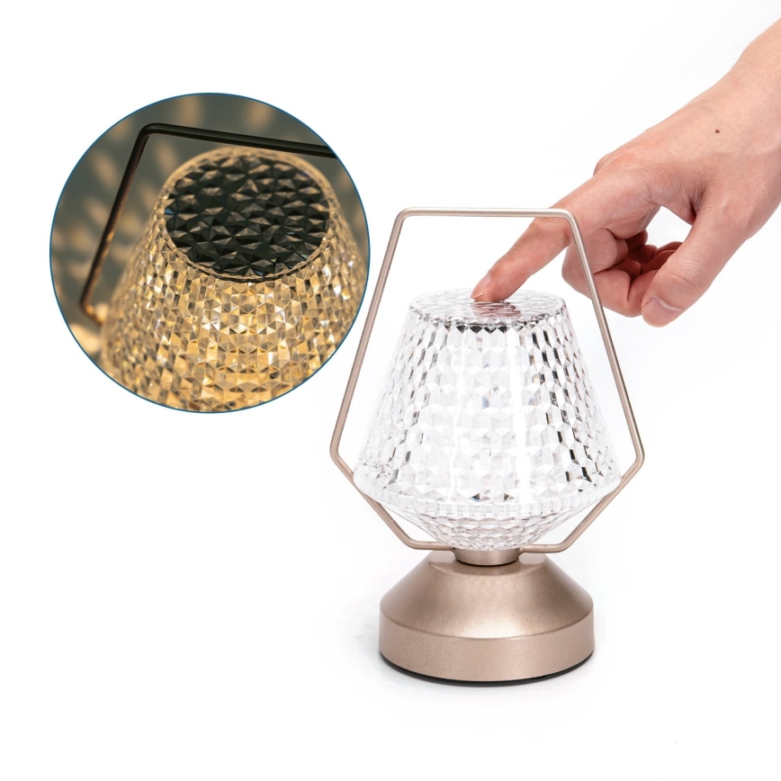 Aigostar - Candeeiro de mesa LED RGB com regulação LED/1W/5V 1800mAh 20 cm + controlo remoto