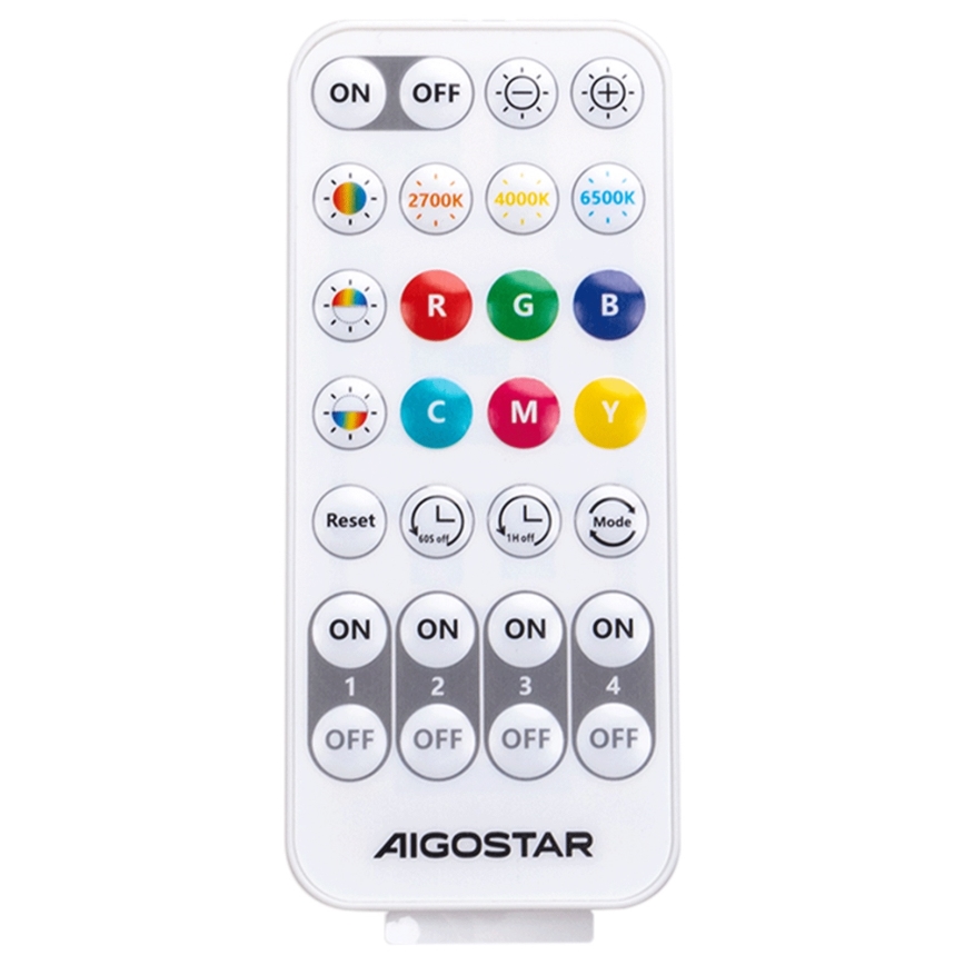 Aigostar - Candeeiro de pé LED RGBW dimerizável MESH LED/8W/230V + controlo remoto