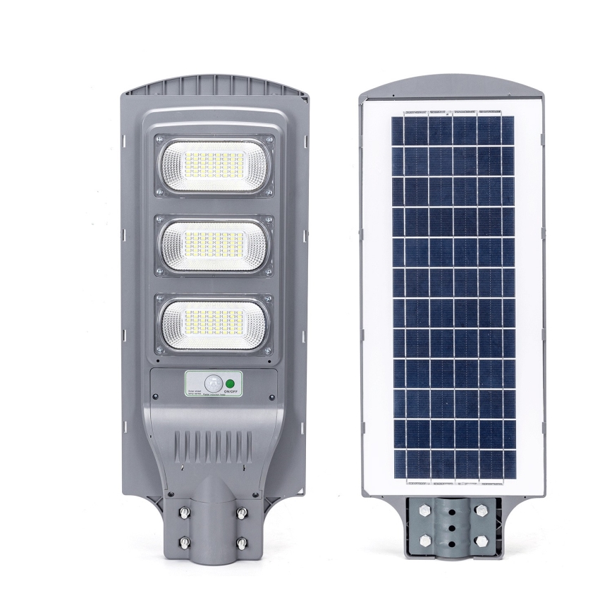 Aigostar - Candeeiro solar de rua LED com sensor de anoitecer e movimento LED/150W/3,2V 15000mAh IP65 6500K + comando