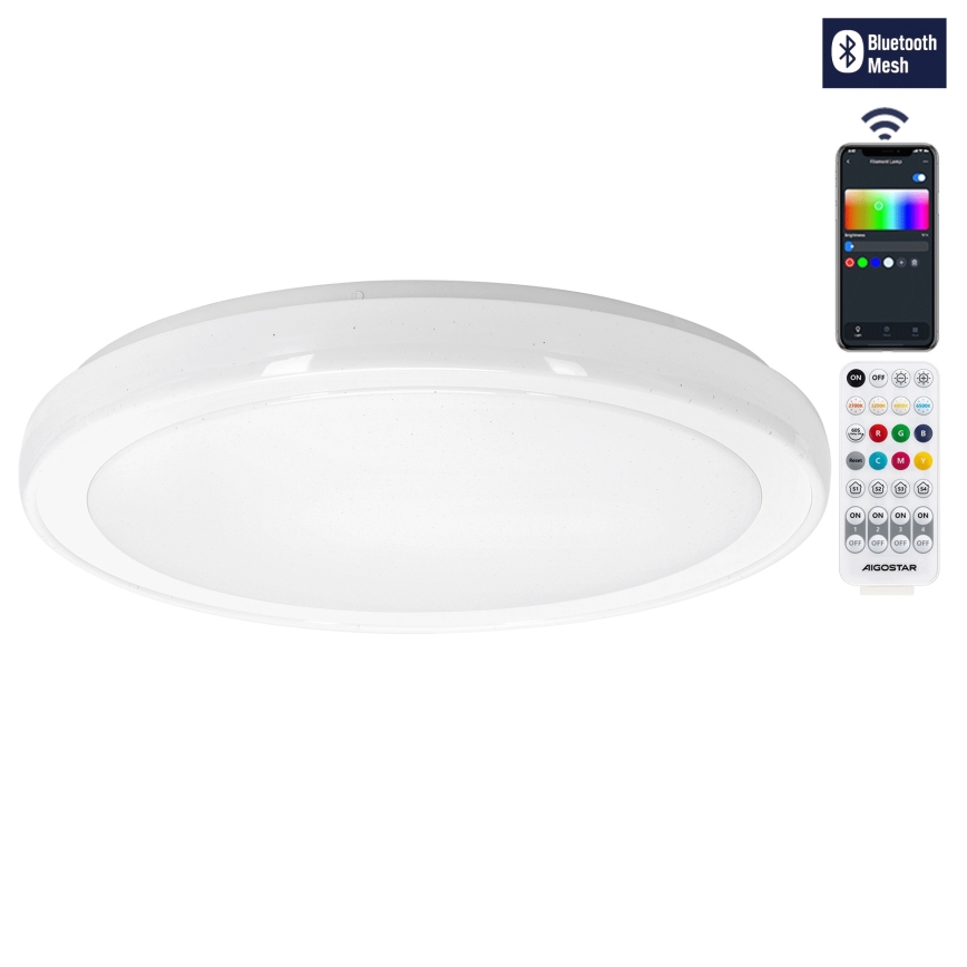 Aigostar - Plafon de teto LED dimerizável MESH LED/36W/230V 3000-6500K Ø 49,5 cm + controlo remoto