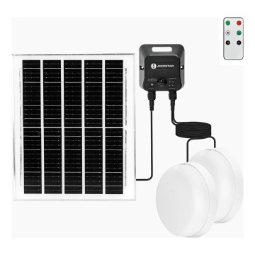 Aigostar - Candeeiro de teto LED solar com sensor 2xLED/70W/3,7V 12000 mAh IP65 + controlo remoto