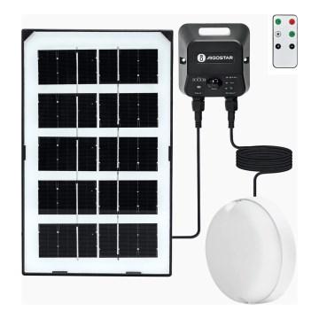 Aigostar - Candeeiro de teto solar LED com sensor LED/35W/3,7V 3000 mAh IP65 + controlo remoto