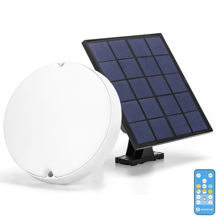 Aigostar - Candeeiro de teto solar regulável LED/3,2V 3000K/4000K/6500K IP65 + comando