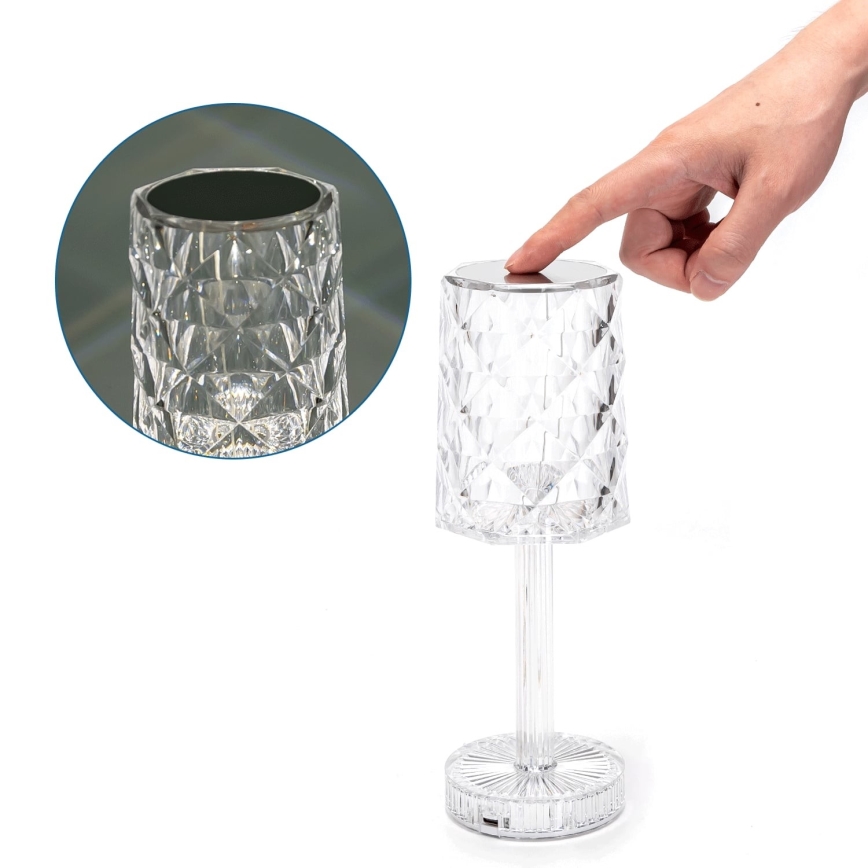 Aigostar -  Candeeiro de mesa LED com regulação LED/1W/5V 2700/4000/6500K 1800mAh 26 cm