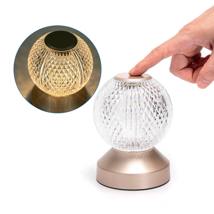 Aigostar - Candeeiro de mesa LED regulável LED/1W/5V 2700/4000/6500K 1800mAh 13,5 cm