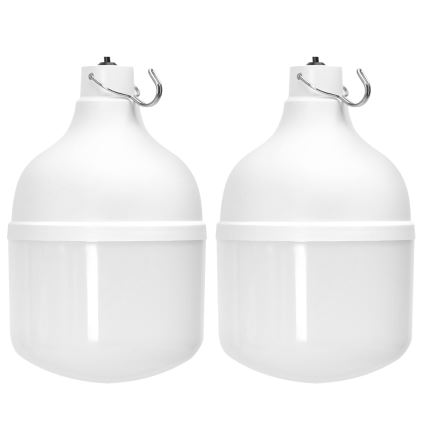 Aigostar - Candeeiro solar LED 2xLED/35W/12V 6000 mAh 6500K diâmetro 10 cm + comando