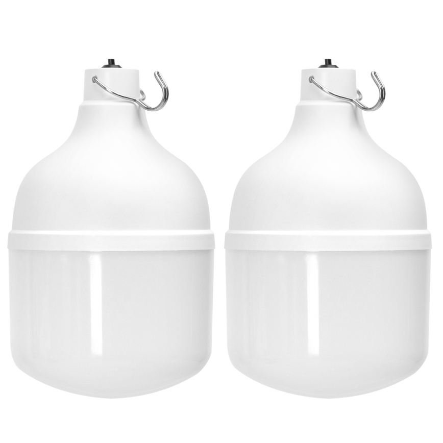 Aigostar - Candeeiro solar LED 2xLED/35W/12V 6000 mAh 6500K diâmetro 10 cm + comando