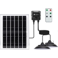 Aigostar - Candeeiro solar LED com sensor 2xLED/70W/12V 12000 mAh 6500K Ø 23,5 cm + controlo remoto