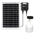 Aigostar - Candeeiro solar LED com sensor LED/70W/12V 6000 mAh 6500K diâmetro 12 cm + comando