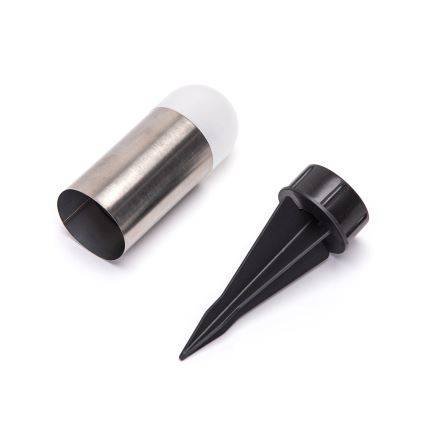 Aigostar - Candeeiro solar LED LED/0,006W/1,2V 20cm cromado mate 40 mAh 6500K IP44