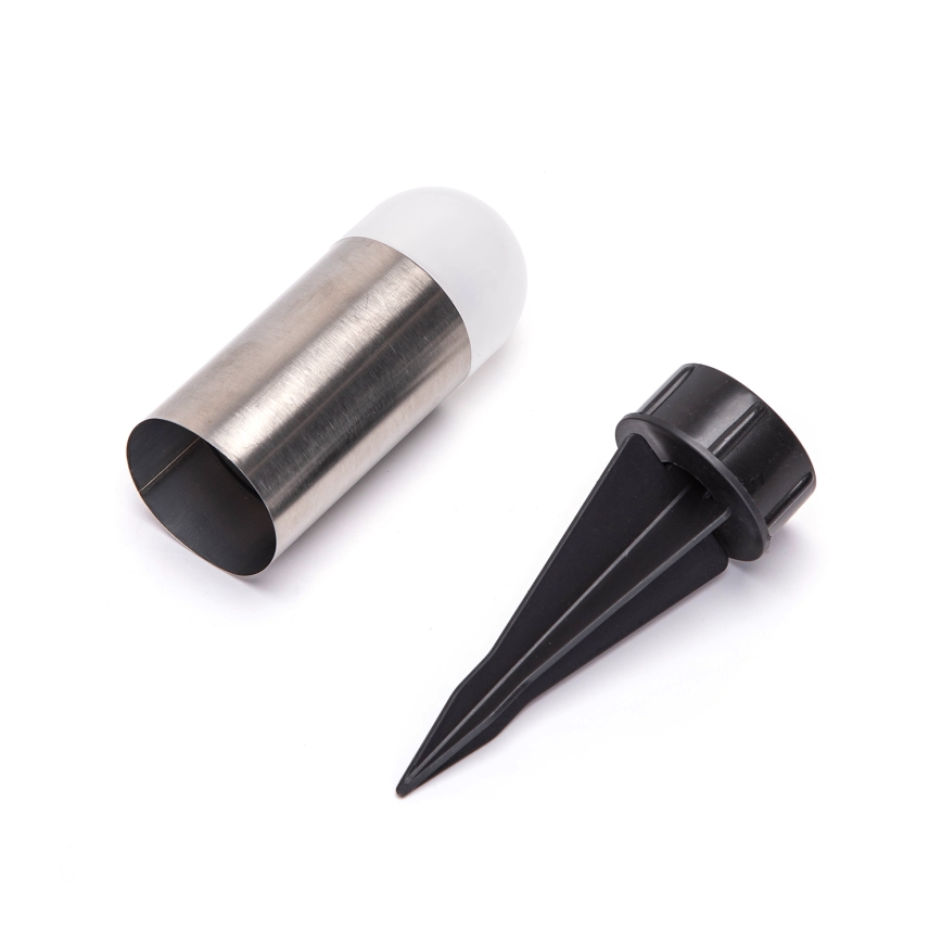 Aigostar - Candeeiro solar LED LED/0,006W/1,2V 20cm cromado mate 40 mAh 6500K IP44