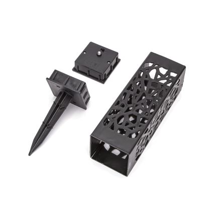 Aigostar - Candeeiro solar LED LED/0,006W/1,2V 100 mAh 28,5 cm preto 6500K IP44