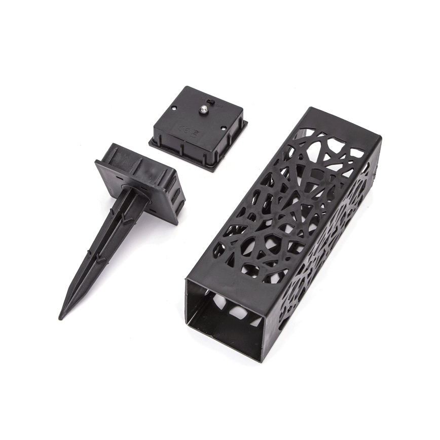 Aigostar - Candeeiro solar LED LED/0,006W/1,2V 100 mAh 28,5 cm preto 6500K IP44