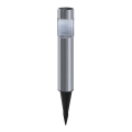 Aigostar - Candeeiro solar LED LED/0,006W/1,2V 31,5 cm 100 mAh cromado mate 6500K IP44