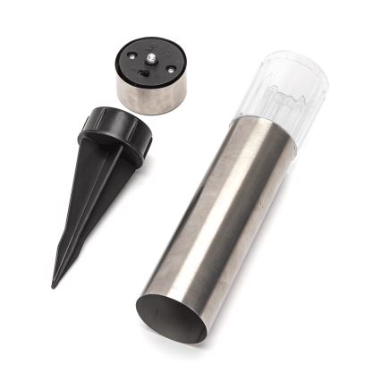 Aigostar - Candeeiro solar LED LED/0,006W/1,2V 31,5 cm 100 mAh cromado mate 6500K IP44