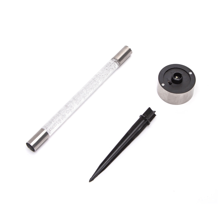 Aigostar - Candeeiro solar LED LED/0,006W/1,2V 36,7cm cromado mate 6500K IP44