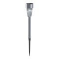 Aigostar - Candeeiro solar LED LED/0,006W/1,2V 40 mAh 29,7 cm cromado mate 6500K IP44