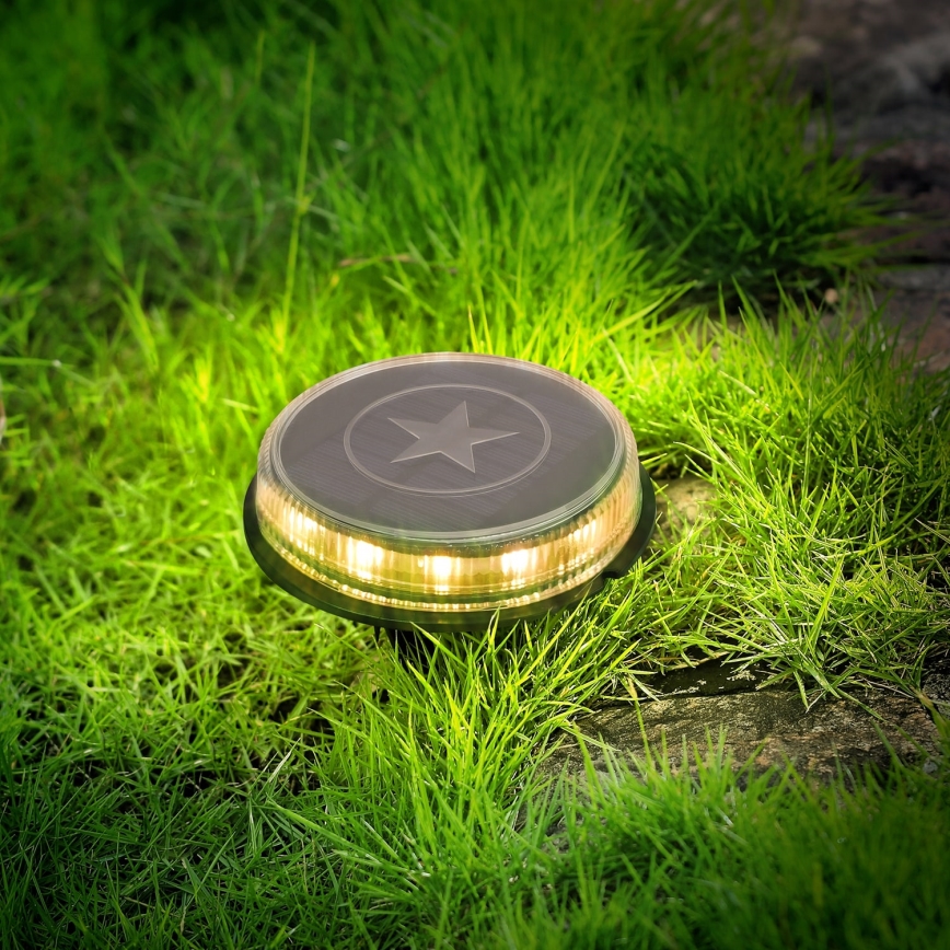 Aigostar - Candeeiro solar LED LED/0,6W/5,5V 24,5 cm 500 mAh 3200K IP66 preto