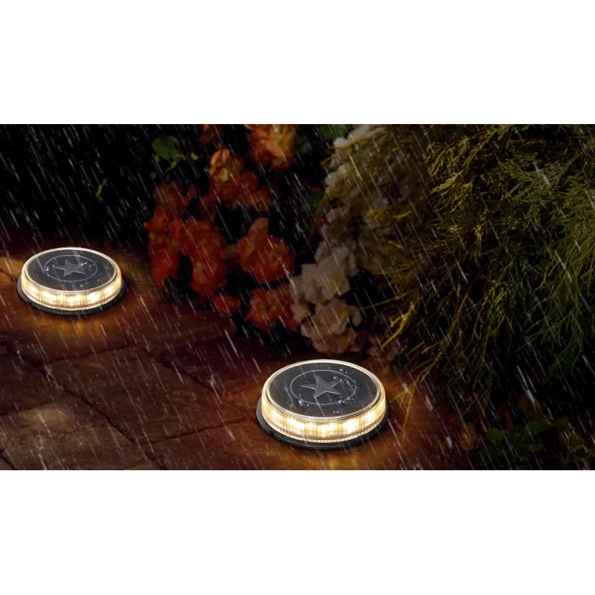 Aigostar - Candeeiro solar LED LED/0,6W/5,5V 24,5 cm 500 mAh 3200K IP66 preto