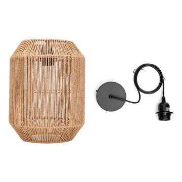 Aigostar - Candeeiro suspenso 1xE27/60W/230V bege