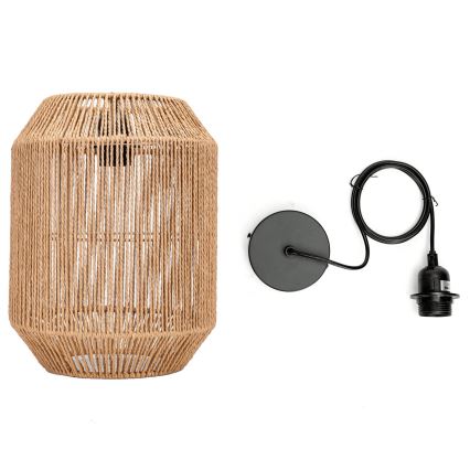 Aigostar - Candeeiro suspenso 1xE27/60W/230V bege