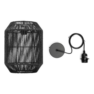 Aigostar - Candeeiro suspenso 1xE27/60W/230V preto