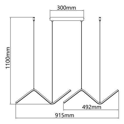 Aigostar - Candeeiro suspenso LED LED/23W/230V 2700K
