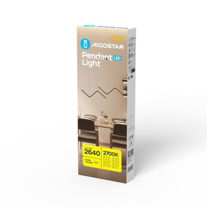 Aigostar - Candeeiro suspenso LED LED/23W/230V 2700K