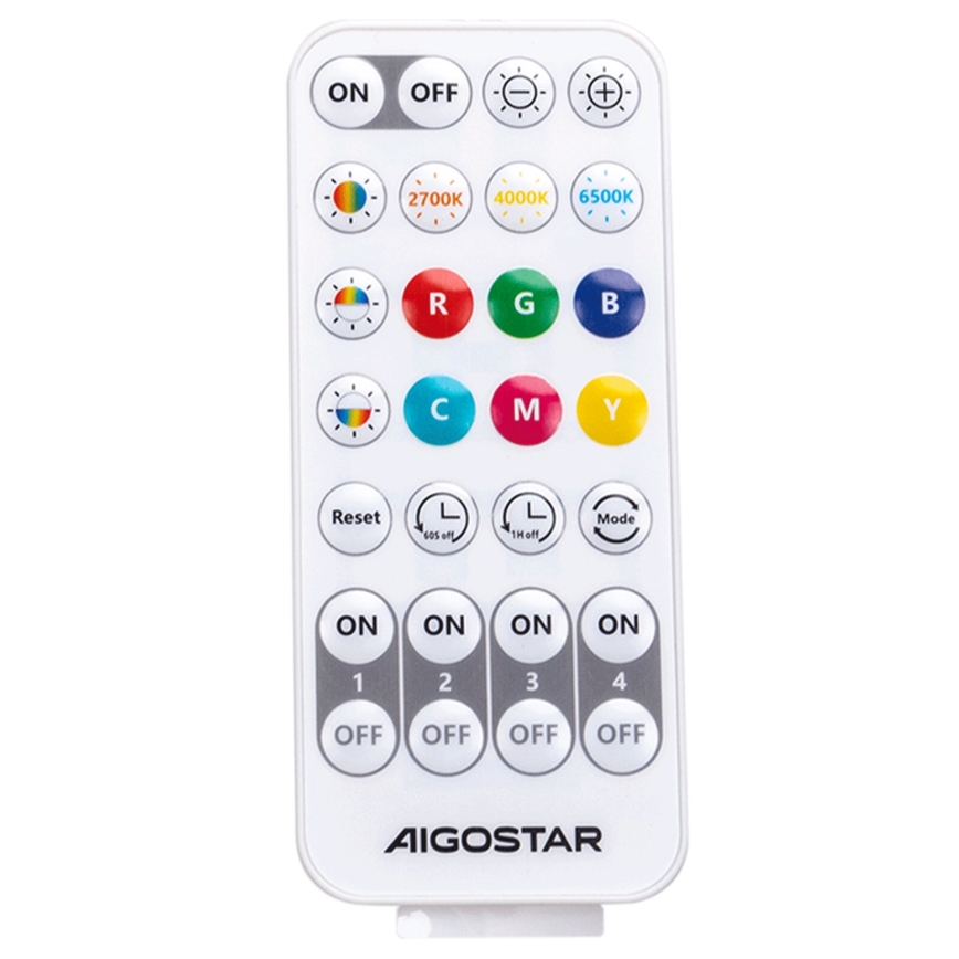 Aigostar - Candeeiro suspenso LED RGBW com regulação MESH LED/8W/230V 2700-6500K branco + comando