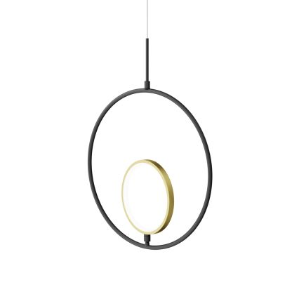 Aigostar - Candelabro suspenso LED LED/15W/230V 6500K preto/dourada