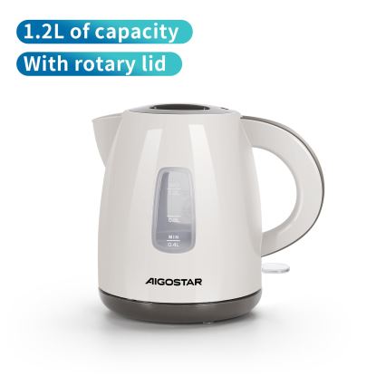 Aigostar - Chaleira 1,2l 2200W/230V bege