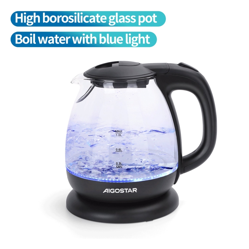 Aigostar - Chaleira elétrica rápida 1l 2200W/230V