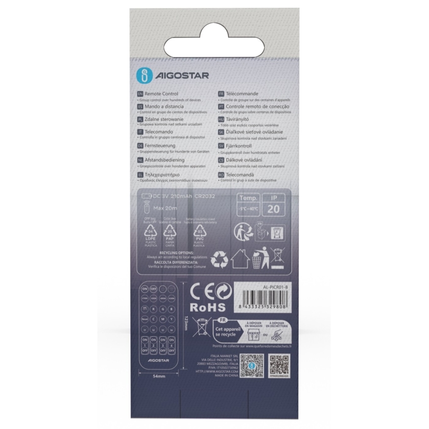 Aigostar - Comando MESH 1xCR2032