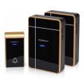Aigostar - CONJUNTO 2x Campainhas sem fios 3xAA/12V IP44 preto